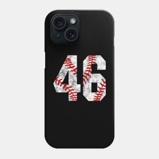 Vintage #46 Baseball Laces Baseball Mom Jersey Love Baseball Phone Case