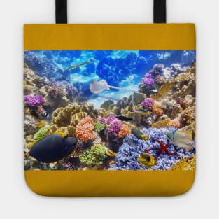 Underwater world coral reef photography Tote