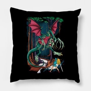 Alice fighting the Jabberwock, Through the looking glass book Pillow