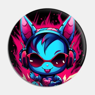 Adorable Kawaii Succubus Bursting with Demonic Charm Pin