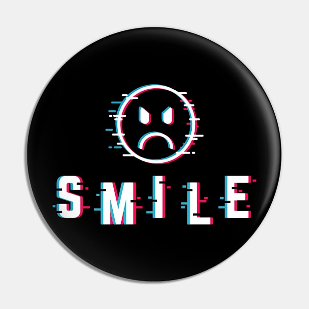 Smile glitched Pin by Hmus