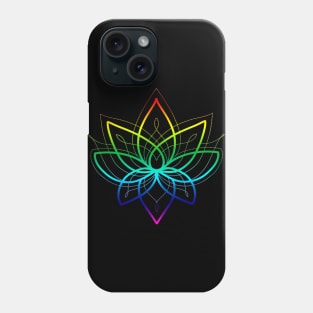 Rainbow lotus Phone Case