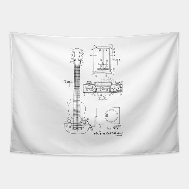 Electrical Guitar Tapestry by TheYoungDesigns