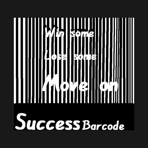 Success Barcode illustration on Black Background by 2triadstore