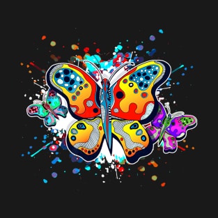 Colourful Butterfly Pretty T-Shirt