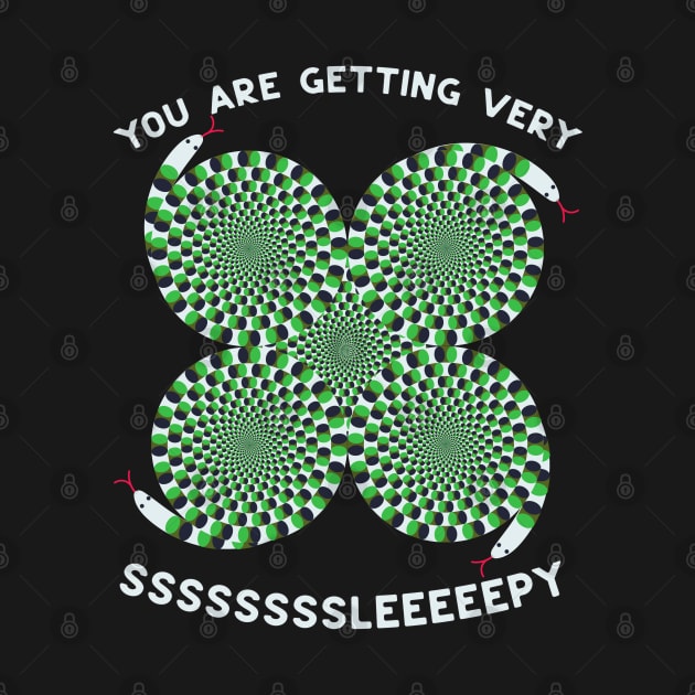 Optical Illusion Green Tree Snakes You Are Getting Very Sleepy Funny Hypnosis by YourGoods