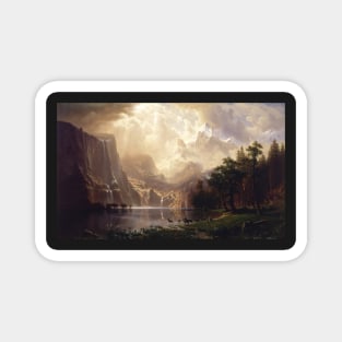 Among the Sierra Nevada California by Albert Bierstadt Magnet
