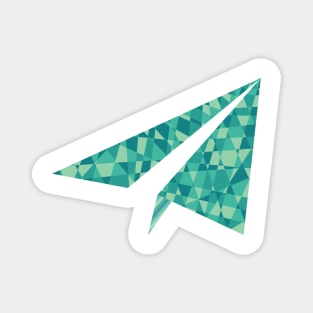 Geometric Minimal LowPoly Art Airplane Magnet