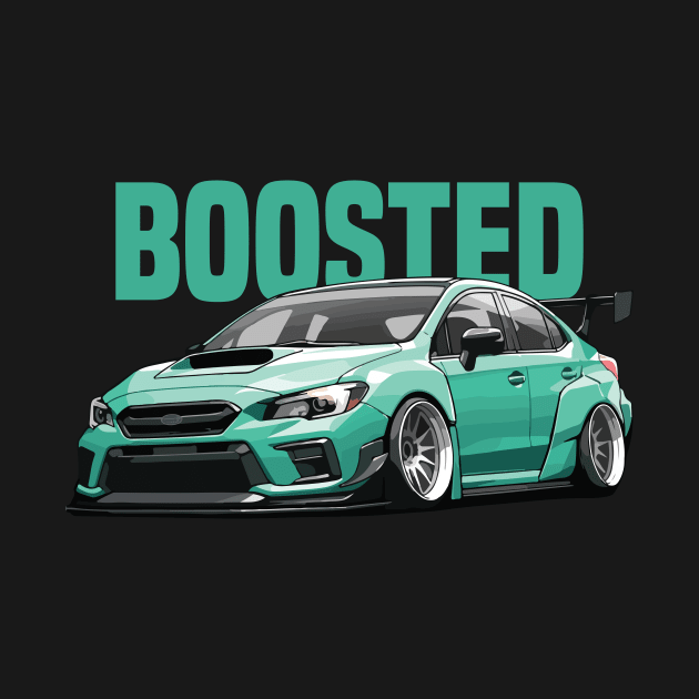 Subaru Impreza WRX STI Car Art - Widebody Modified Boosted JDM Car by JDM-Rey