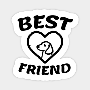 Best Friend Dog in Heart Gift Magnet