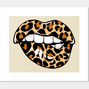 Kiss Leopard Lips Bad and Boujee LV Lips Print Leopard Lips