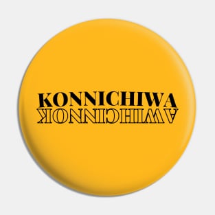 funny and cute Hello Saying Konnichiwa Pin