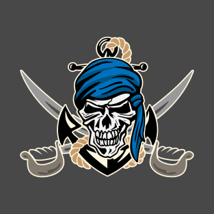 Pirate Skull with Anchor, Rope and Crossed Swords T-Shirt