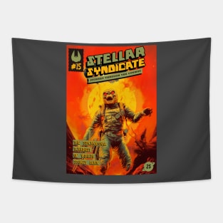 Evil Martian Comic Vintage Sci Fi Tapestry