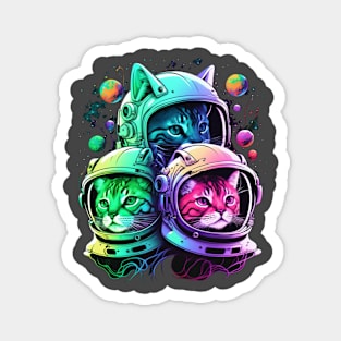 Astronaut Cat Space Cat Galaxy Kitten Magnet