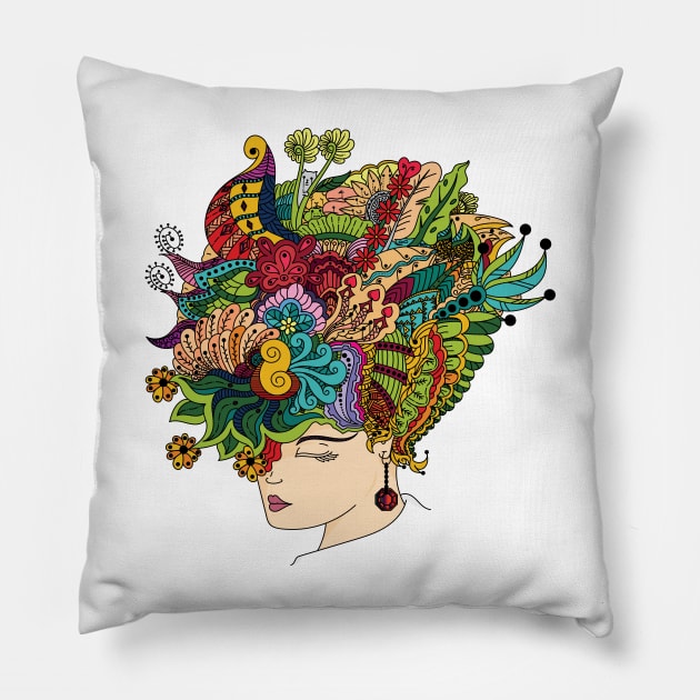 Beautiful girl Pillow by SDPP