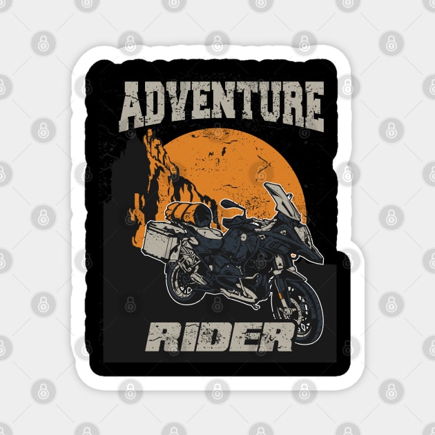 adventure rider bike Magnet by beanbeardy