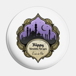 Eid Al Fitr Islamic Mosque Mubarak Pin