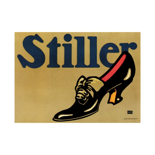 STILLER SHOES Retro German Plakatstil Graphic Design Advertisement by Lucian Bernhard c1913 by vintageposters