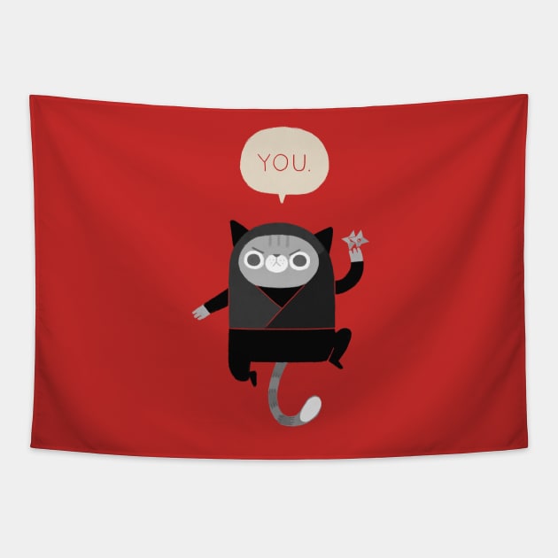 Ninja Cat Tapestry by jennso