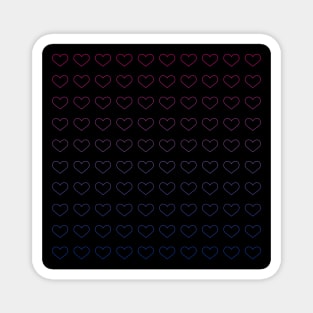 Bisexual Flag - Bi Hearts Magnet