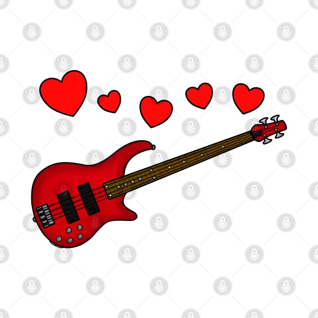 Valentines Bass Guitar Bassist Wedding Musician by doodlerob