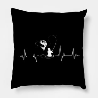 Fishing Heartbeat Fisherman Pillow