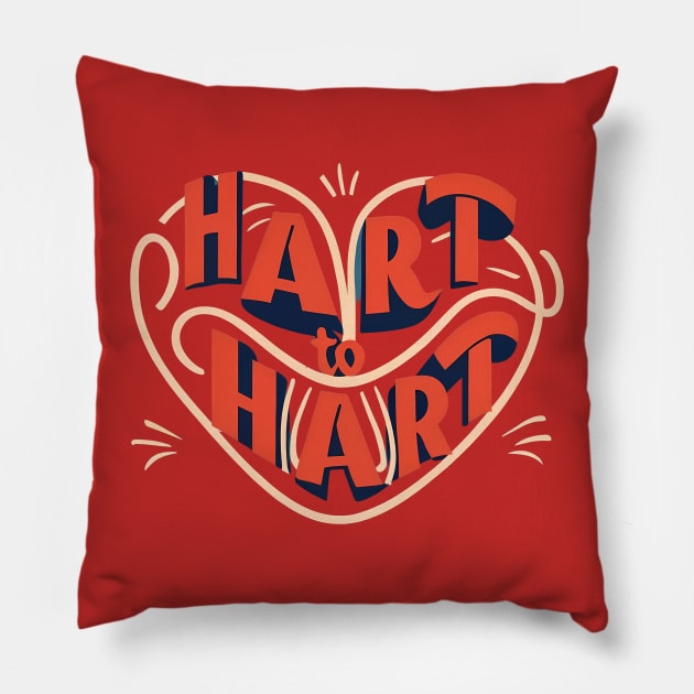 Hart to Hart Pillow by Hashnimo