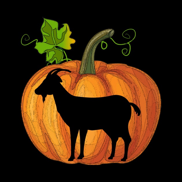 Goat in pumpkin by Flavie Kertzmann