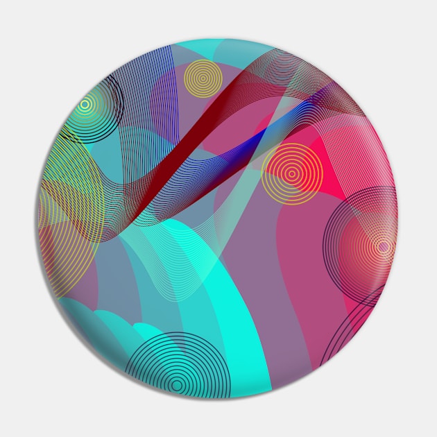 Dream Circle Abstract Blend colour Pin by BencDesignStudio