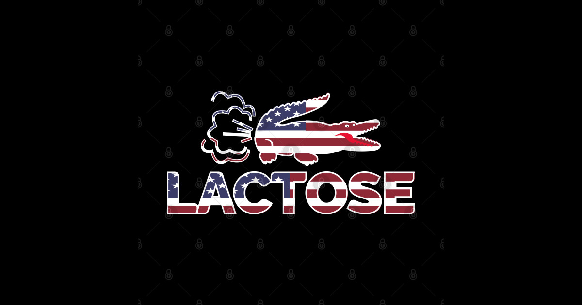 Lactose Intolerance USA Flag Lactose Intolerant Sticker TeePublic