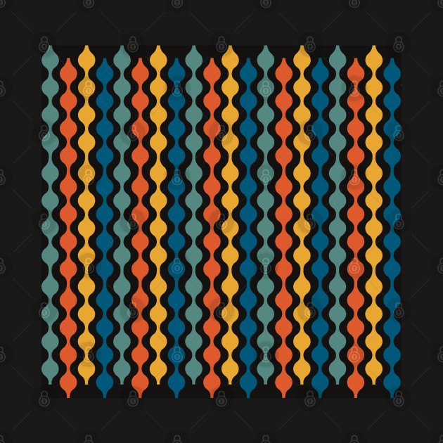 Graphic retro pattern, drops on string by marina63