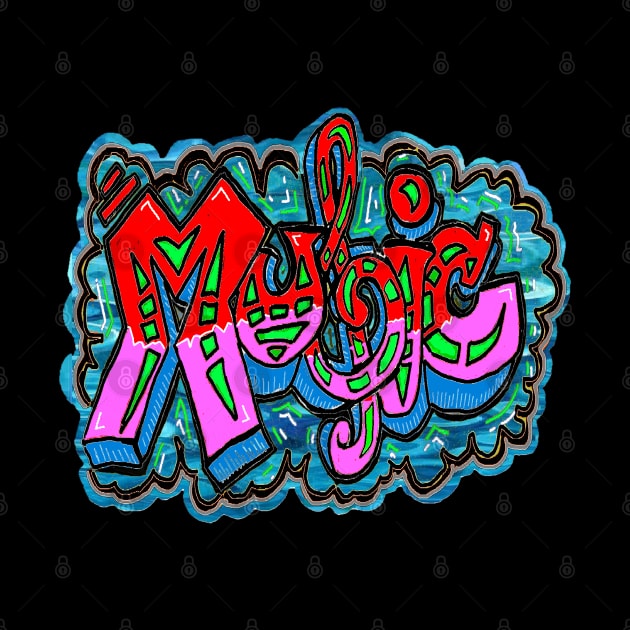 Music Graffiti Urban Tag 2  by LowEndGraphics by LowEndGraphics