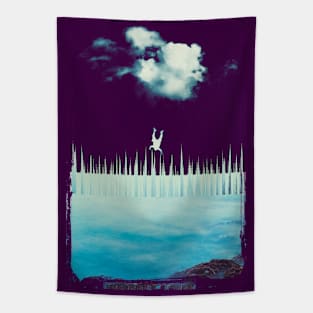Every Time I Dream Of Falling - Surreal Double Exposure Tapestry