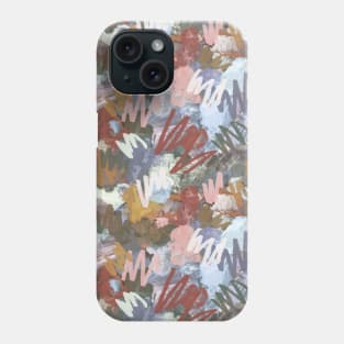 Brush strokes and felt tip pen fall mood Phone Case