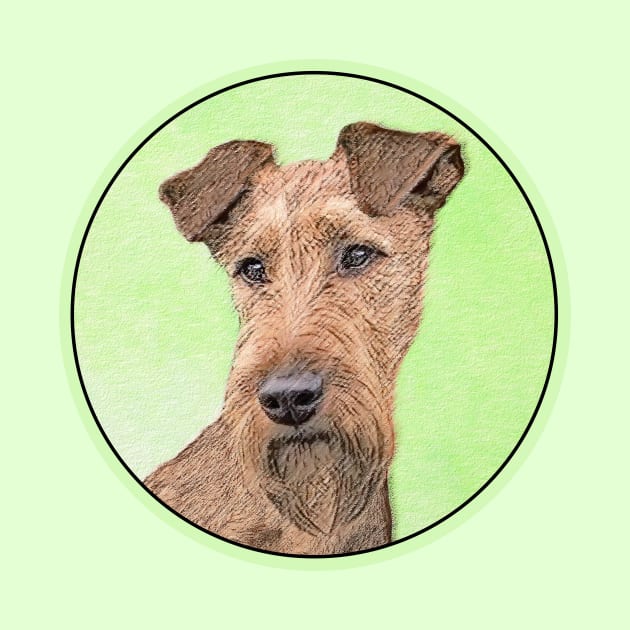 Irish Terrier Painting - Cute Original Dog Art by Alpen Designs