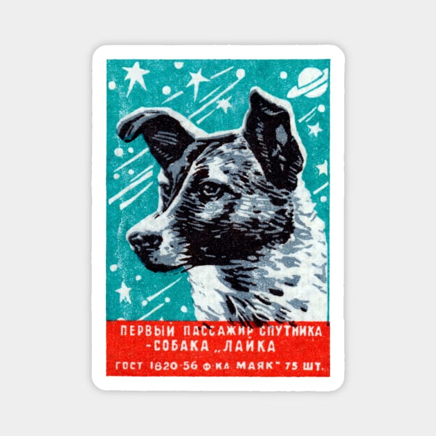 1957 Laika the Space Dog Magnet by historicimage