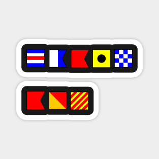 CABIN BOY SPELT OUT IN NAUTICAL FLAGS Magnet