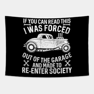 If You Can Read This Funny Classic Garage Hot Rod Tapestry