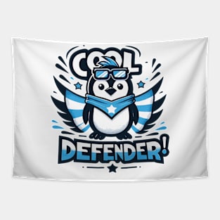 Cool Penguin Defender Kawaii Superhero Super Hero Tribute - anime cute cat japanese kawaii food kawaii animals children gift idea kids kid gift Tapestry