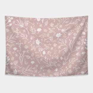 Botanical-Pattern, set, pink, 2, spring, botanic, nature, botanical, floral, flowers, floral-pattern, leaves, plants, minimalist, garden, jungle, leaf, exotic, tropical, flower, boho, cacti, succulent, digital, graphic-design, pattern, Tapestry