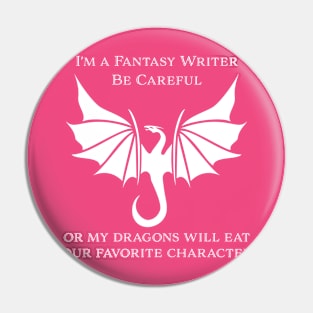 Fantasy Writer - White Pin