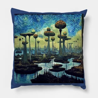 Starry Night in Kashyyyk Pillow