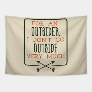 Indoorsy Introvert Humor Tapestry