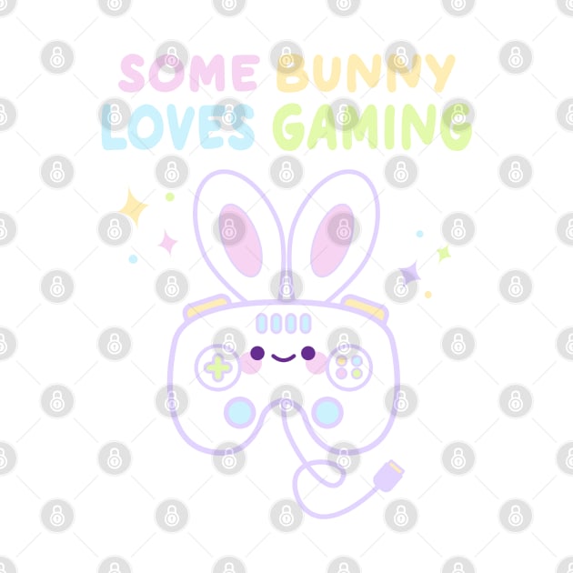 Cute Gamer Easter Bunny Kawaii Game Controller by MedleyDesigns67