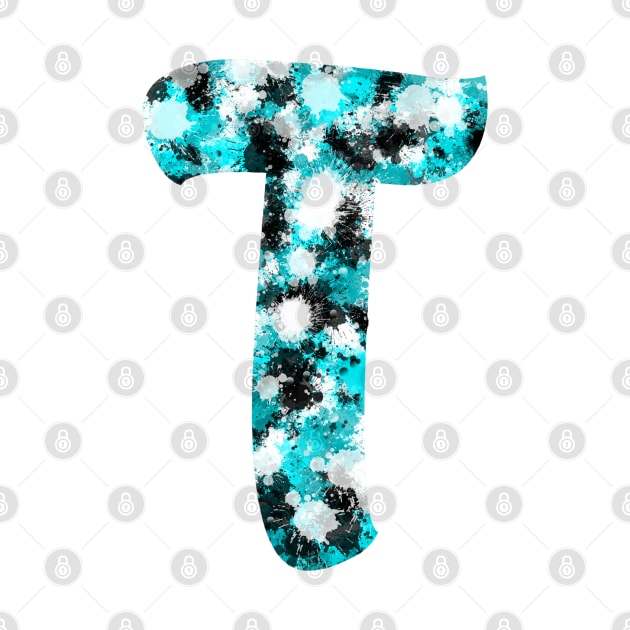 Paint Splash Letter T by Hip Scarves and Bangles