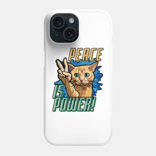 Peace Power Cat Phone Case