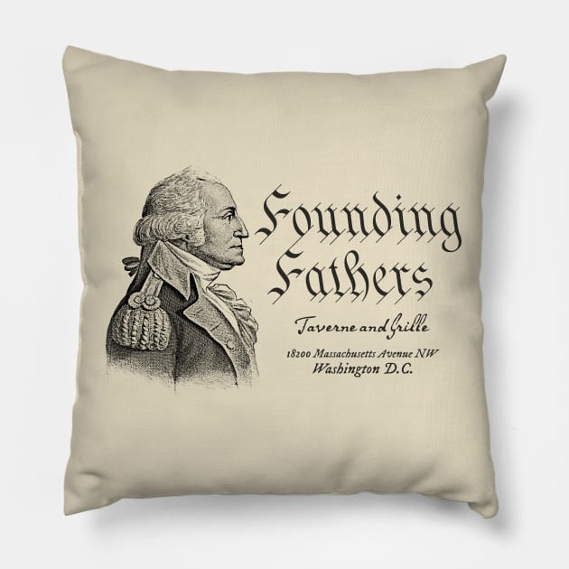 Bones - Founding Fathers Bar Pillow by MonkeyKing