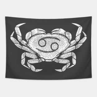 Cancer Crab - Zodiac Horoscope White Tapestry