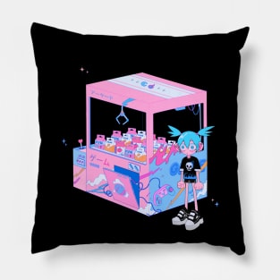 Arcade Girl (transparent) Pillow